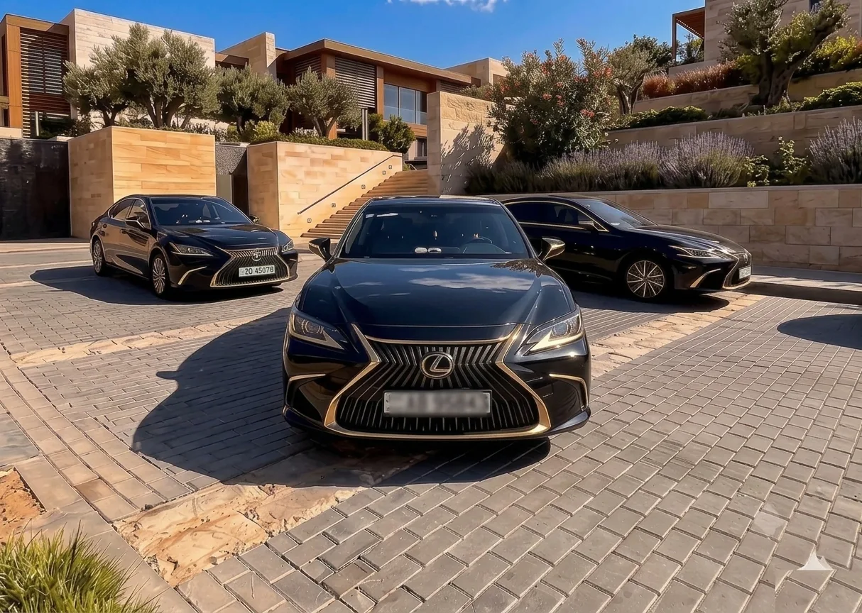 Toyota Camry, Lexus ES, or similar in the Royal Ride Jordan fleet